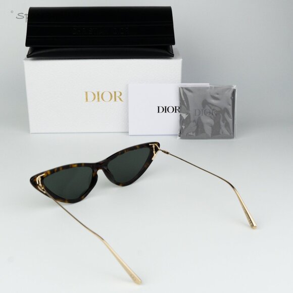 NEW Dior MISSDIOR B4U CD40105U 52N 22C0 Havana Green Unisex Cat Eye Sunglasses main image 5